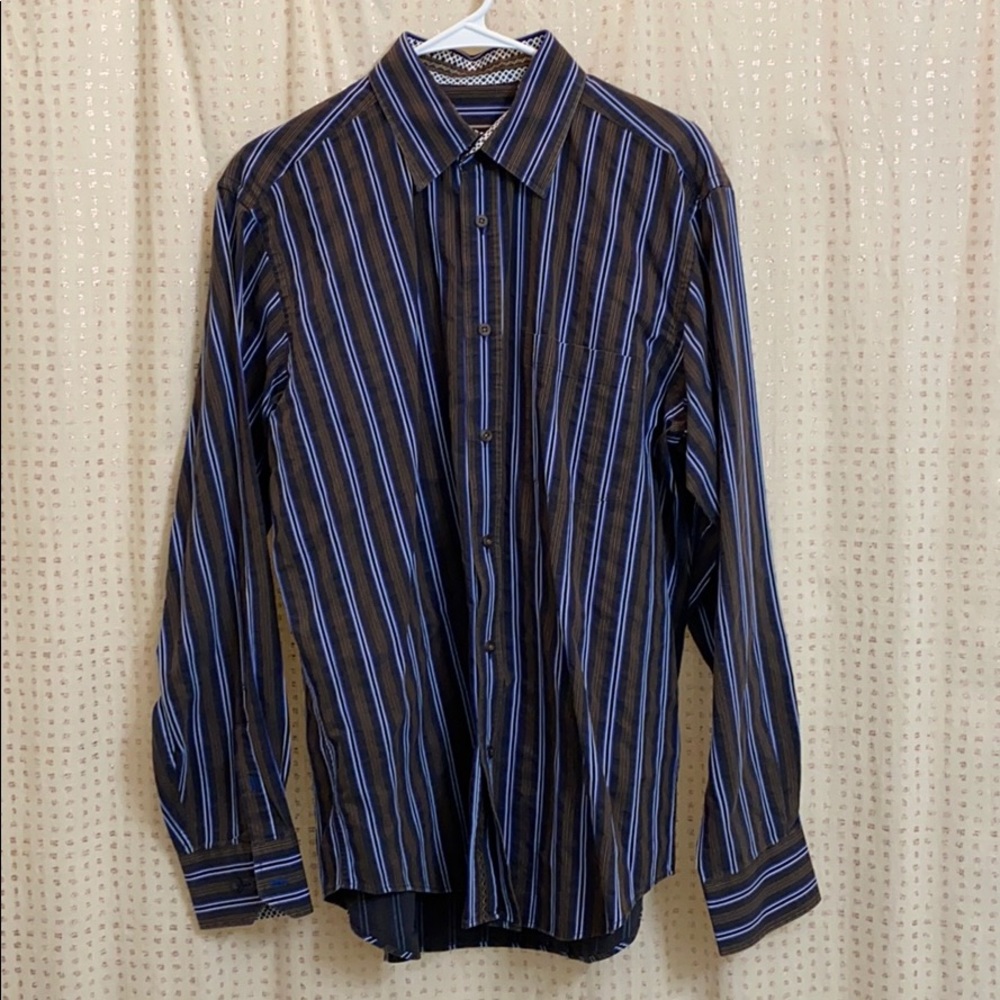 Men’s Multicolor Striped Button Down